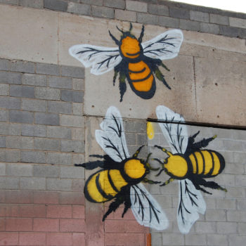 mural of honey bees