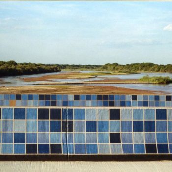 realistic painting of Rio Grande river on wall
